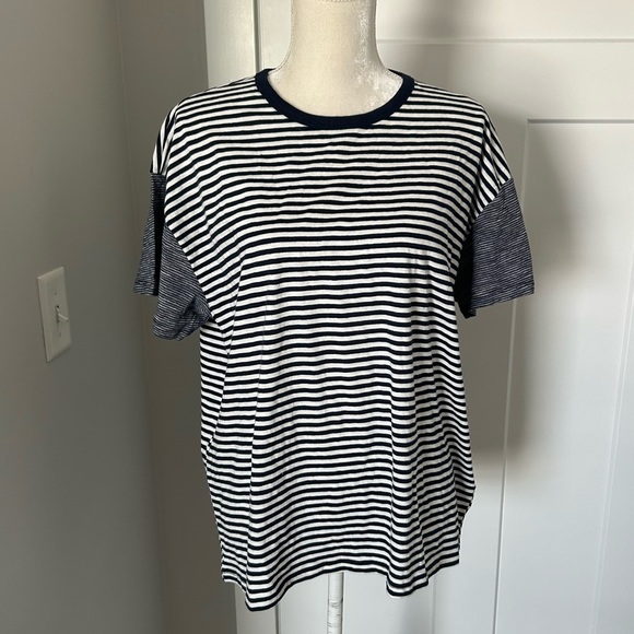 J. Crew Tops - J Crew Navy Striped Tee